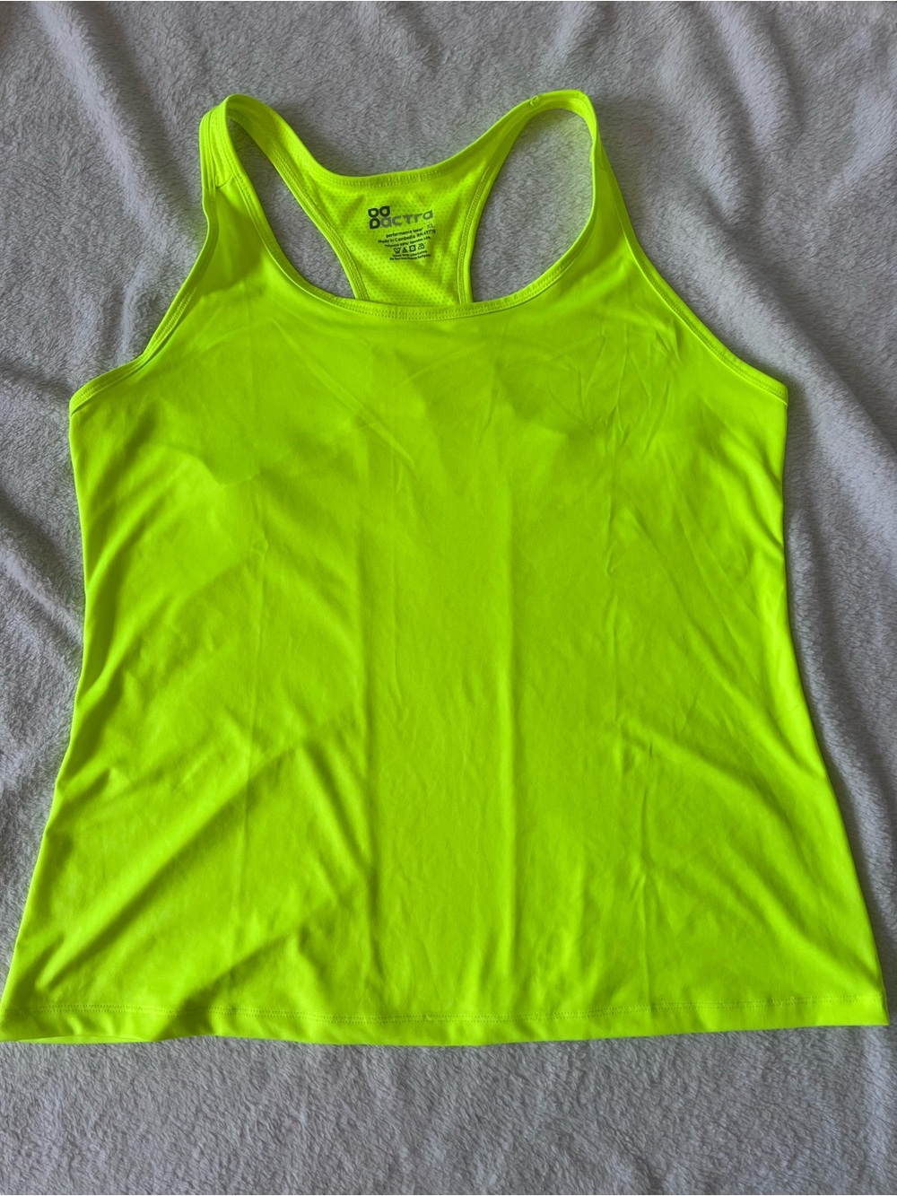 Actra Neon Yellow Racerback Tank